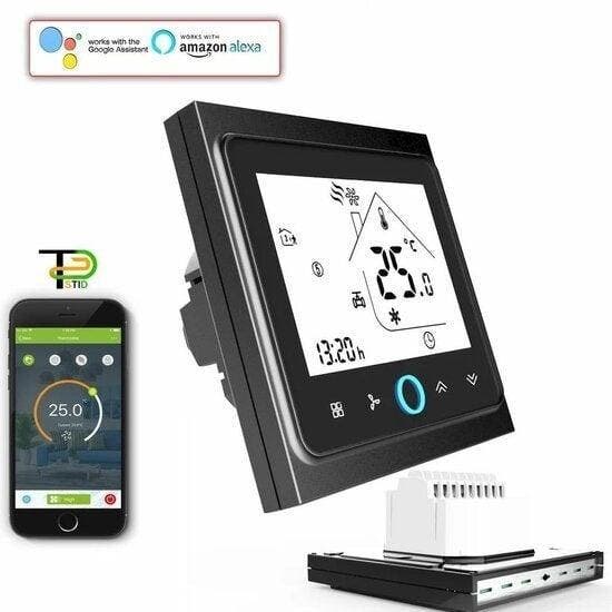 Thermostaat 24V vierkant (zwart-wit), Huis en Inrichting, Woonaccessoires | Overige, Nieuw, Verzenden
