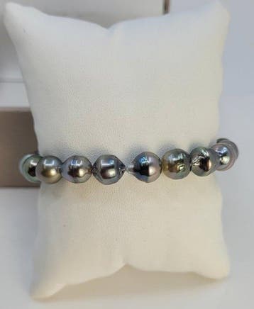 Zonder minimumprijs - Armband 8x9 mm pauwengroene, Nieuw