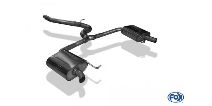 FOX Skoda Octavia 5E RS - TDI - 4x4 met benzine eindpijp cov, Auto-onderdelen, Uitlaatsystemen, Nieuw, Verzenden