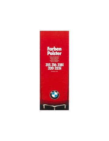 1982 BMW 3 SERIE KLEUREN EN BEKLEDING BROCHURE