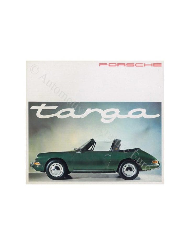 1966 PORSCHE 911 & 912 TARGA BROCHURE DUITS / ENGELS, Livres, Autos | Brochures & Magazines, Enlèvement ou Envoi