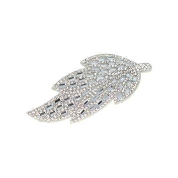Haarspeld Klikklak 8cm - Bladvorm - Glitter Steentjes -