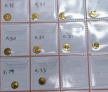 Inde. Fanam vari anni, 10 x, Postzegels en Munten
