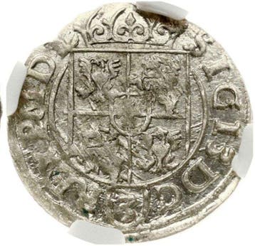 Polen. Sigismund III Vasa. Pótorak / 3 Polker 1616 (NGC