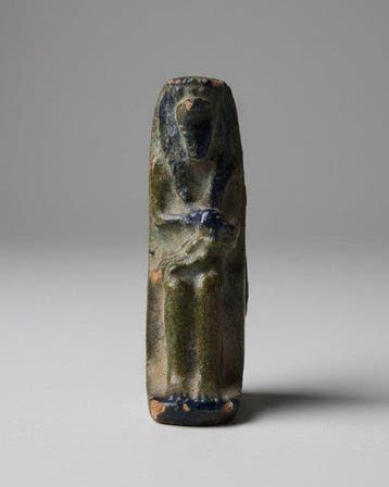 Oud-Egyptisch Faience Statuetje van slangengodin Renenutet