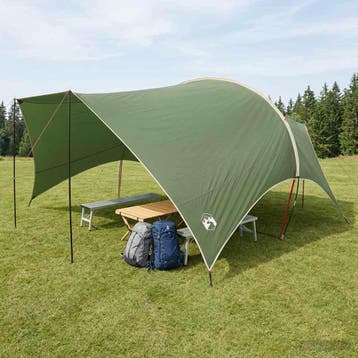 vidaXL Campingzeil waterbestendig Groen 550 x 400 x 230 cm, Verzenden, Nieuw