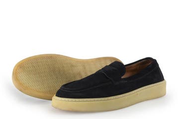 Manfield Instappers in maat 42 Blauw, Verzenden, Overige typen