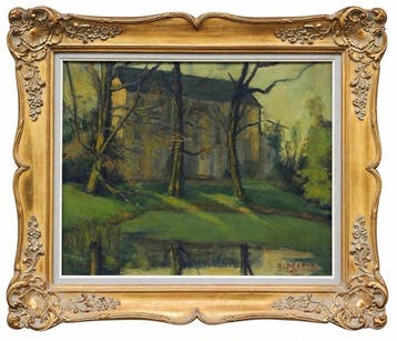 École belge du début du XXe siècle - Maison dans le parc