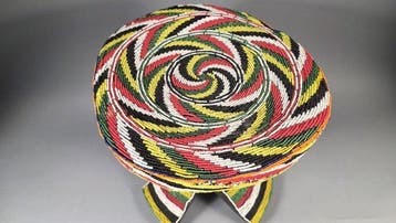 Tabouret en bois et perles - Bamileke - Cameroun