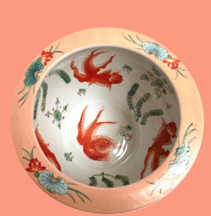 Pot de fleurs - Porcelaine - Peint à la main, style, Antiquités & Art, Art | Objets design