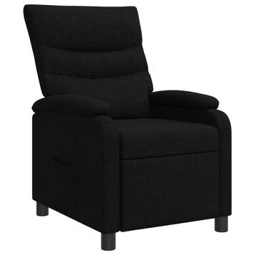 vidaXL Recliner Zwart Stof, Verzenden