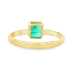 Bague - 18 carats Or jaune - 1.10ct. tw. Émeraude