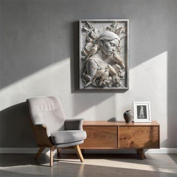Naro - Canvas [XL] - Marble Breath – Golden Kintsugi &