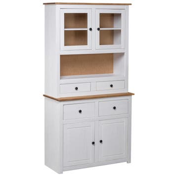 vidaXL Hoge kast Panama Range 93x40,5x180 cm massief, Verzenden