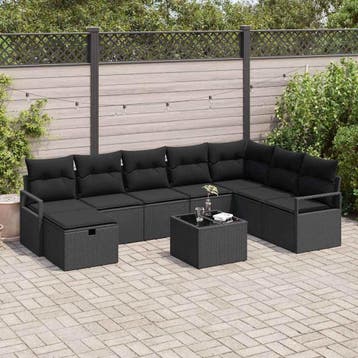 vidaXL Bankstel 6 st poly rattan, Verzenden, Nieuw