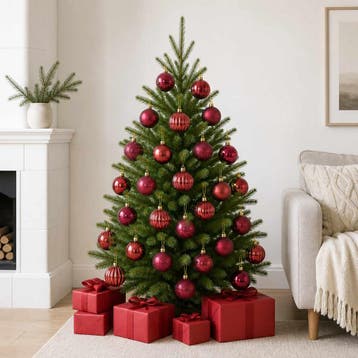 vidaXL Kerstballenset 75 st Wijnrood 6 cm Polystyreen, Verzenden, Nieuw