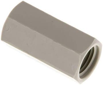 Sok G1/4'' Binnendraad Polypropyleen (PP) 10bar FDA 17mm Hex, Verzenden