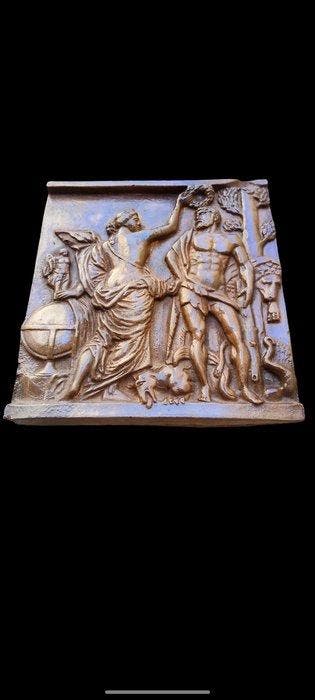 sculptuur, Bassorilievo Incoronazione Di Ercole - 25 cm -