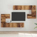 vidaXL TV Eenheden Wandgemonteerd 4 pcs Oud Hout Bewerkt, Huis en Inrichting, Verzenden, Nieuw