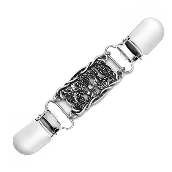 Fako Bijoux - Vestsluiting - Vestclip - Vogels & Bloemen -, Handtassen en Accessoires, Broches, Verzenden