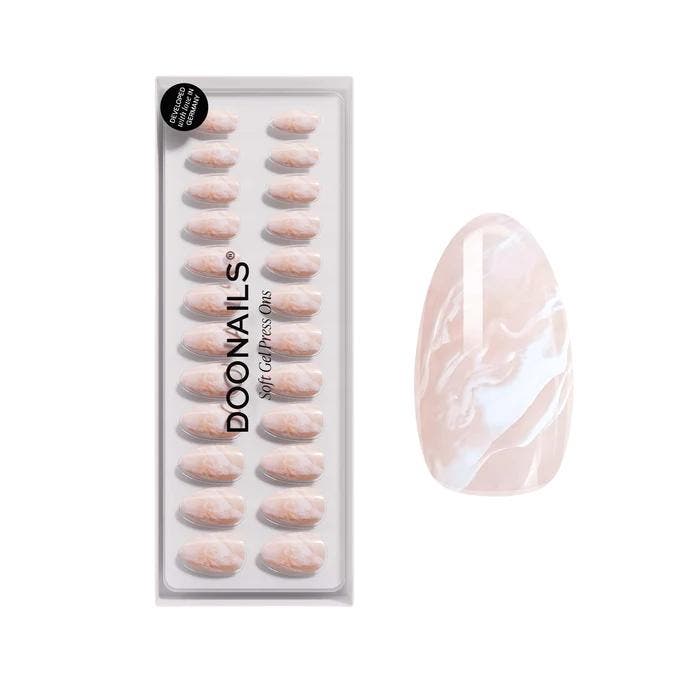 Doonails - Soft Gel Press Ons - Nude Marble Short, Verzamelen, Overige Verzamelen, Verzenden