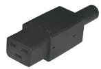Ratio Electric C19 Stekker Recht 16A Zwart - 70454, Verzenden