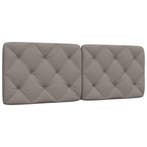 vidaXL Hoofdbordkussen 120 cm stof taupe, Verzenden