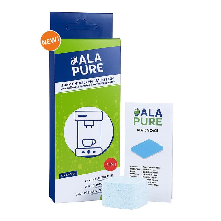 Alapure 2 in 1 Ontkalkingstabletten (3x40gr) ALA-CMC405, Elektronische apparatuur, Koffiemachine-accessoires, Verzenden