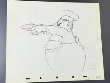Walt Disney - Olivier Hardy Animatietekening - Mother Goose, Nieuw