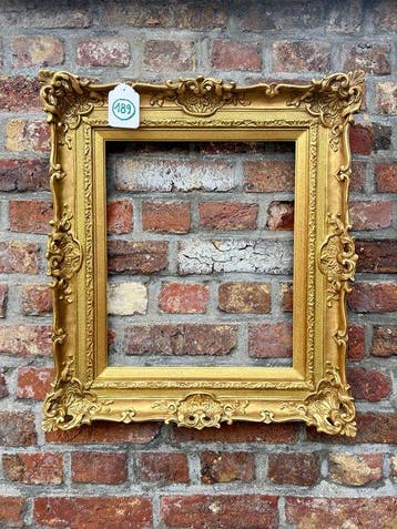 Lijst - 189. Oude goud vergulde schilderijlijst. Voor, Antiek en Kunst