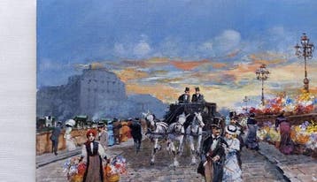 Francesco Tammaro (1939) - Spring in Paris, Antiquités & Art, Art | Peinture | Classique