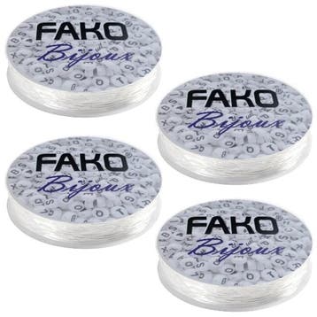 Fako Bijoux - 4 Rollen Elastisch Nylon Draad - Sieraden, Verzenden