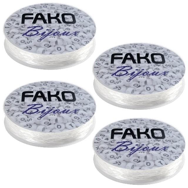 Fako Bijoux - 4 Rollen Elastisch Nylon Draad - Sieraden, Hobby & Loisirs créatifs, Fabrication de Perles & Bijoux, Envoi