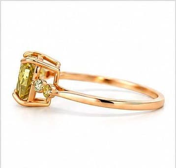 Zonder minimumprijs - Ring - 14 karaat Roségoud, 1,42 gram
