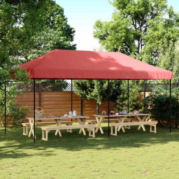 vidaXL Partytent 292 x 580 x 315 cm Bordeauxrood Oxford Stof, Verzenden