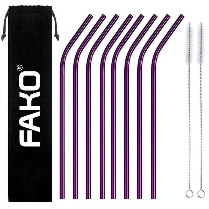 Fako Bijoux - RVS Rietjes - 8 Stuks - Gebogen - 21 cm - 2, Huis en Inrichting, Keuken | Bestek, Verzenden