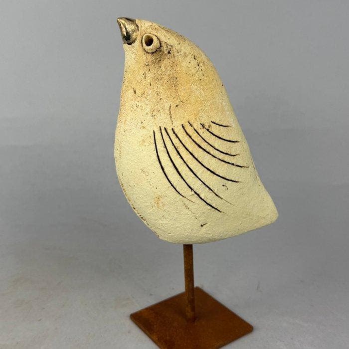 Ewa Budzowska - NO RESERVE- BIRD- (decorated 24 carat gold), Antiek en Kunst, Kunst | Designobjecten