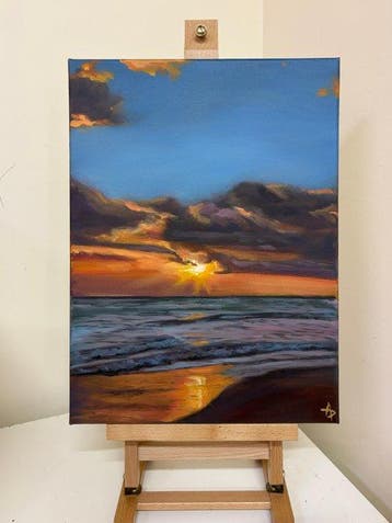 Alena Panchishin - Two paintings “Between sea and sky”, “The