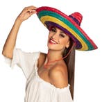 Gekleurde Sombrero 49cm, Hobby en Vrije tijd, Feestartikelen, Verzenden, Nieuw