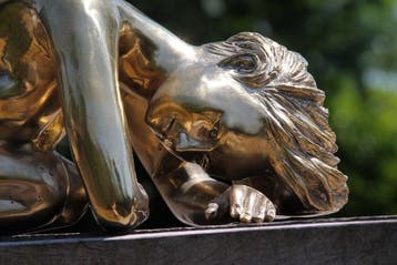 Beeld, sleeping woman - 40 cm - Brons, Antiek en Kunst
