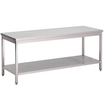 Werktafel | RVS | Bodemschap | Diepte 700 | Hoogte 850/920, Verzenden