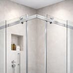 Verona schuifdeurrail voor douche - Hoek - Chroom, Verzenden