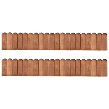 vidaXL Gazonranden 2 st 120 cm geïmpregneerd grenenhout, Verzenden