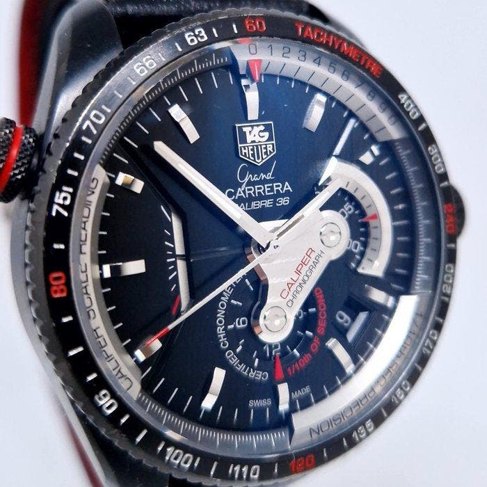 TAG Heuer - Grand Carrera Caliper CAV5185.FC6237 -, Handtassen en Accessoires, Horloges | Antiek