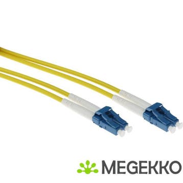 ACT 20 meter singlemode 9/125 OS2 duplex armored fiber patch, Verzenden, Nieuw