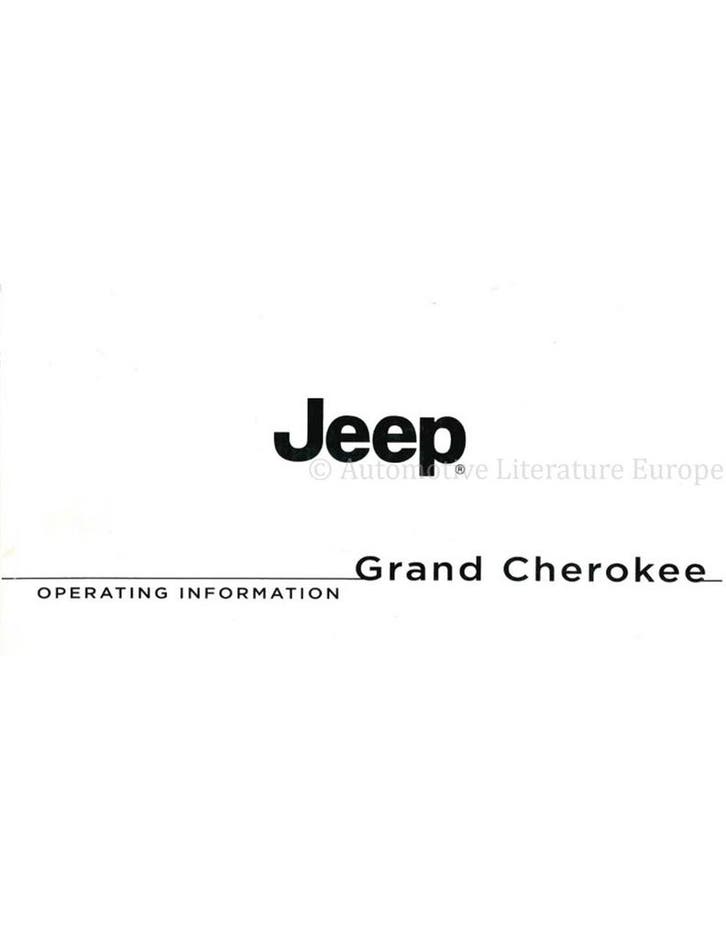 2015 JEEP GRAND CHEROKEE INSTRUCTIEBOEKJE ENGELS, Autos : Divers, Modes d'emploi & Notices d'utilisation