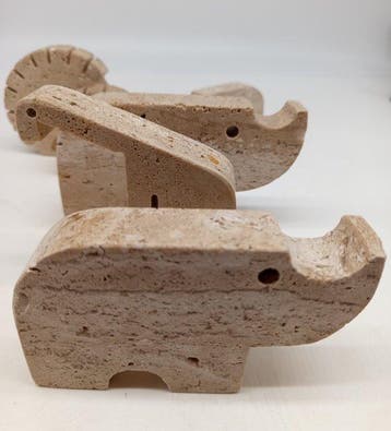 Fratelli Mannelli - sculptuur, 6 figure di animali in