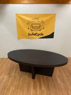 Zwarte houten eettafel in topstaat - Levering aan huis, Ophalen of Verzenden