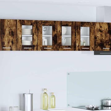 vidaXL Hangkast 2 st Rook Eiken Bewerkt hout, Verzenden, Nieuw