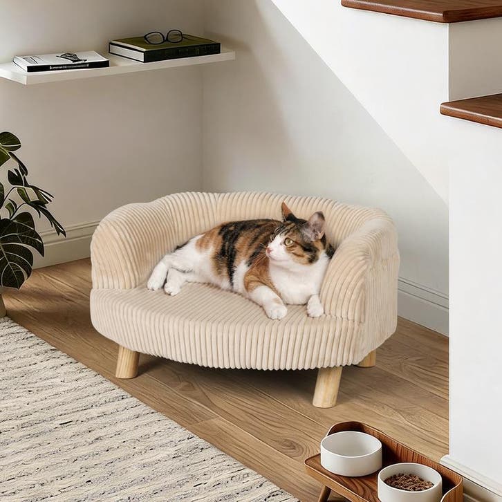 Canapé pour chien et chat - taupe - 58 x 46 x 33 cm, Huis en Inrichting, Woonaccessoires | Overige, Verzenden